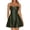 Green, variant on Women's Satin Spaghetti Strap Mini Dress Ruched Bust Fit and Flare Party Graduation Dress