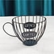 thumbnail image 5 of Inteprter Cesta de almacenamiento con forma de café, soporte hueco de Metal, soporte para alimentos vegetales, organizador de gran capacidad, Almacenamiento y organización del hogar, 5 of 6