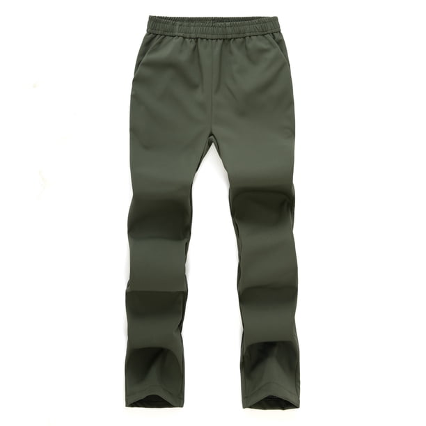 Pantalones de asalto para mujer, además de terciopelo para mantener el calor, gruesos, sólidos con bolsillo, pantalones de concha suave, pantalones largos de esquí Fridja hfkajh100911