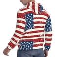 thumbnail image 3 of KLL Vintage American Flag Print Mens Hoodie Long Sleeve Casual Pullover Hooded Sweatshirt Fashion Drawstring Hoodies with Pocket-XX-Large, 3 of 6