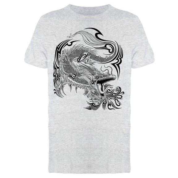 Dragon Doodle Sketch Vintage Tee Men's -Image by Shutterstock