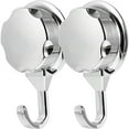 thumbnail image 6 of ROSENICE Robe Hooks for Bathrooms Suction Hooks Bathroom Use Silver ABS 2Pack, 6 of 8