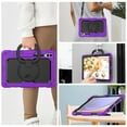 thumbnail image 6 of for Samsung Galaxy Tab S10 Plus/S9 FE+/S9+ Case 12.4 inch, 360 Rotating Shockproof Cover with Stand, Handle, Shoulder Strap (SM-X820/X810/X610), Purple, 6 of 7