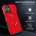 thumbnail image 5 of Case for iPhone 17 6.3-inch,Compatible with MagSafe, Built In Slide Camera Cover Heavy Duty ShockProof Protective Case,Red,For iPhone 17, 5 of 9