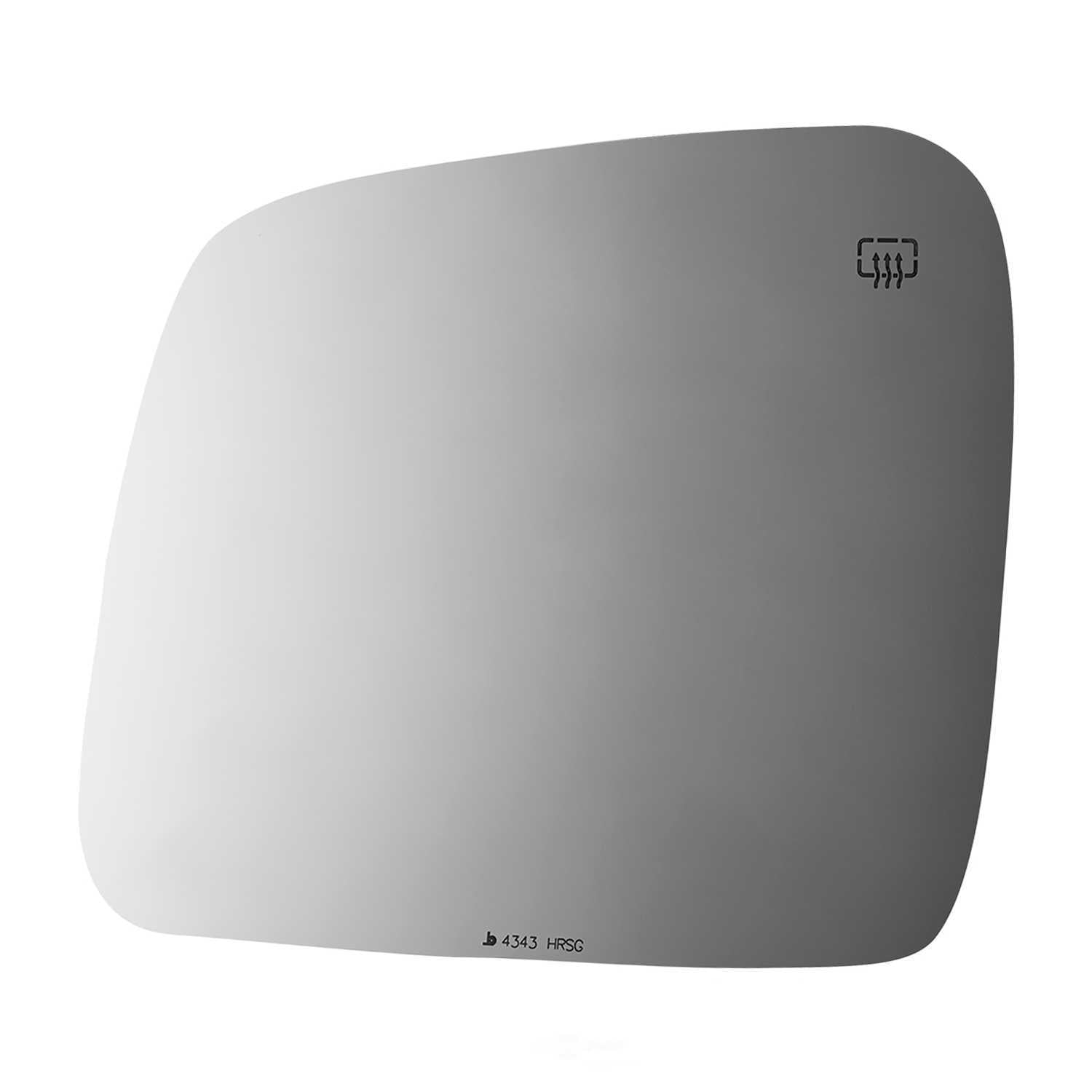 Burco Side View Mirror Replacement Glass with Motor Mount Plate - Clear Glass - 4343HRSG