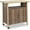 Beige, variant on Homefun Outdoor Wicker Storage Cabinet Patio Bar Cart Prep Table Grill Station Movable Dining Cart Table Garden,Light brown
