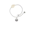 thumbnail image 2 of Delight Jewelry Silvertone Volleyball or Water Polo Ball - Goldtone Leaf Delicate Bracelet, 6.25+1.75", 2 of 4