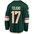 thumbnail image 3 of Men's Fanatics Marcus Foligno Green Minnesota Wild Breakaway Jersey, 3 of 3