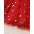 thumbnail image 7 of aturustex Toddler Girls Christmas Party Costume for Baby 6M-3T Infant Santa Cami Dress Puffy Mesh Star Sequins Hem Sleeveless A-line Dress Square Neck Little Girl Fashion Casual Cute Clothes, 7 of 7