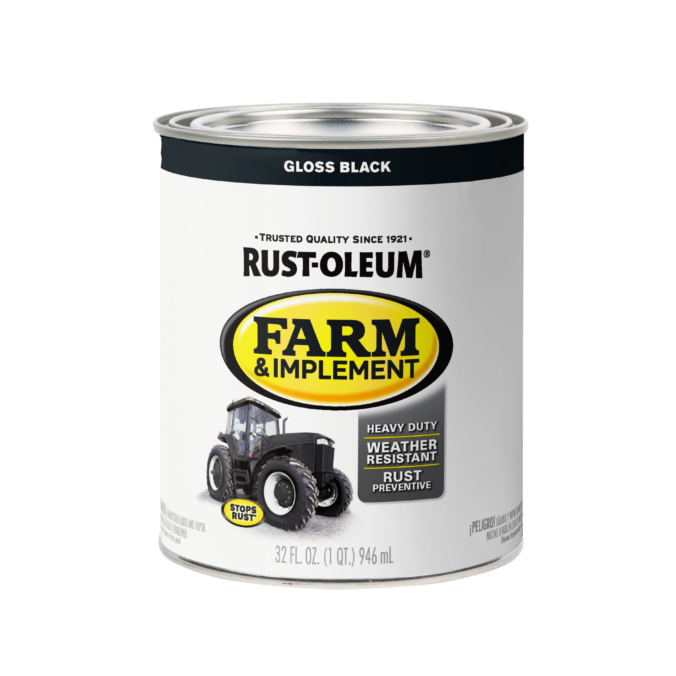 2 Pack, Black, Rust-Oleum Specialty Gloss Farm and Implement Paint-280104, 1 qt
