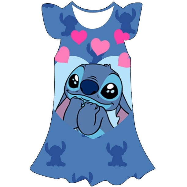Vestido de punto de Disney 2023, disfraces nuevos, ropa de fiesta de cumpleaños para chico, Cosplay de Halloween, regalos de Stich, faldas informales de una pieza, ropa 5T Gao Jinjia LED