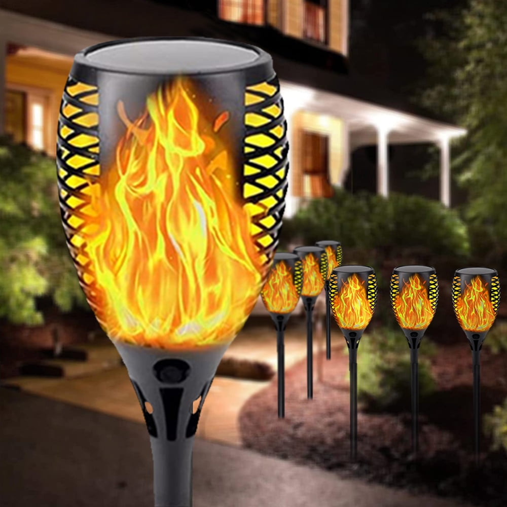 Outdoor Solar Torch Dance Flickering Flame Light GardenLamp Decor Waterproof 