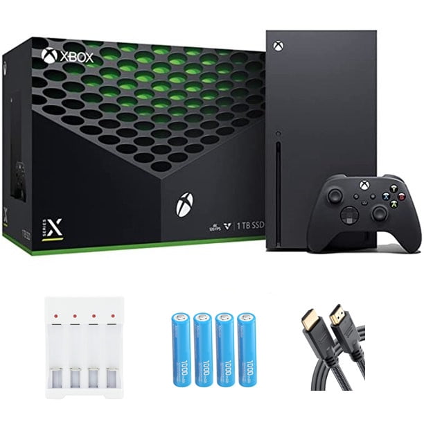 Microsoft Xbox Series X 1tb Ssd Gaming Console With 1 Xbox Wireless Controller Black 2160p Resolution 8k Hdr Wi Fi W Hdmi Cable Batteries And Charger Accessories Set Walmart Com