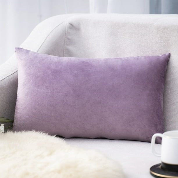 Rectangle Velvet Throw Pillow Cover Colour Waist Pillow Cushion