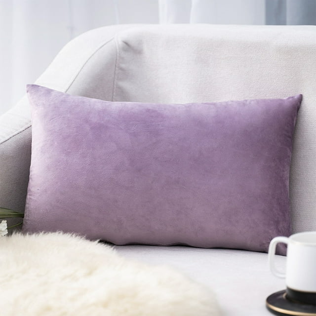 Oefntac Pillow Cover Rectangle Velvet Throw Pillow Cover Colour Waist Pillow Cushion