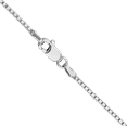 thumbnail image 3 of 14K Solid White Gold 0.7mm Box Link Chain Necklace, 3 of 4