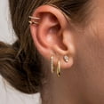 thumbnail image 2 of Gold Hoop Earrings Set for Women Dainty 14K Gold Plated Stud Huggie Hoop Earrings Lightweight Hypoallergenic Small Hoop Earring Set for Multiple Piercing Jewelry Gifts, 2 of 13