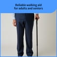 thumbnail image 2 of Medline Offset Walking Cane, 29-In to 38-In Adjustable Height, 300 lb Weight Capacity, Aluminum, Black, 2 of 6