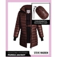 thumbnail image 2 of Steve Madden Women's Winter Coat - Packable Long Length Quilted Puffer Parka Jacket for Women, S-XL, 2 of 7