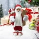 thumbnail image 4 of Muñeca Santa Claus de 12 pulgadas de pie - Figurita navideña de poliéster para decoración de ventanas, estanterías y repisas - Regalo de decoración navideña en rojo, blanco y gris, 4 of 6