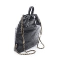 thumbnail image 2 of Pre-Owned Chanel 22 Large Backpack/Handbag, Leather, Women's, Black (AS3313), 2 of 13