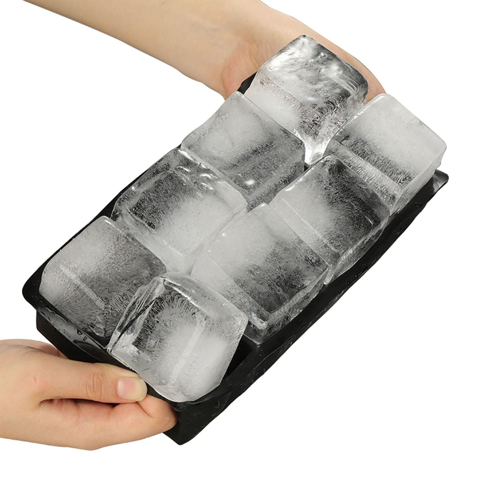 BOKYAN Large Silicone Ice Cube Tray Set – 8 Ball & 4 Square Molds with Lid for Cocktails, Whiskey & Home Bar Use