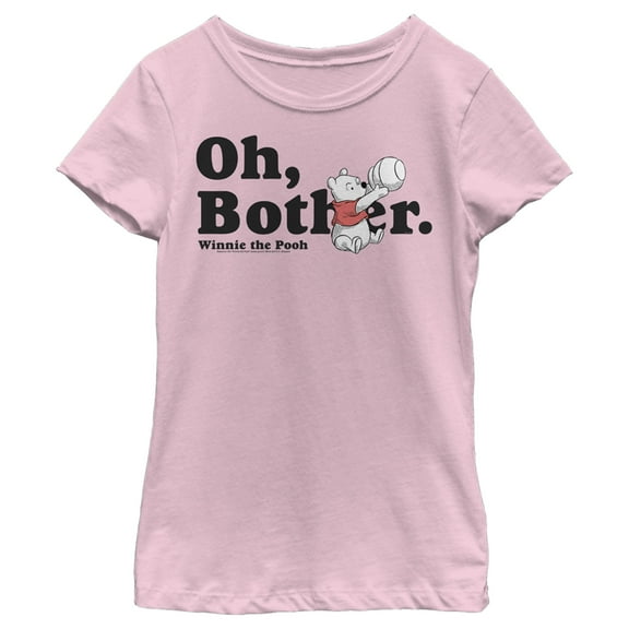 Girl's Winnie the Pooh Oh, Bother Graphic Tee Light Pink X Small