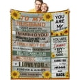 thumbnail image 1 of LHSHID to My Husband Blanket Romantic for Husband from Wife Husband Blanket Unique Birthday Present for Him Christmas Valentine's Day Gift for Husband 60x80in, 1 of 6