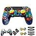 thumbnail image 3 of Silicone Skin Cover for Ps4 Controller (1pc Anti-Slip, 1 Pair L2 R2 Trigger Extender, 4pcs Thumb Grips,4pcs LED Light Bar Decal) Protector for DualShock PS4/ Slim/Pro Controller, 3 of 4
