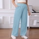thumbnail image 1 of Pincandy Women's Plus Size Solid Color Elastic Waist Drawstring Sports Pants with Pockets, Comfortable & Stylish, Daily & Party Wear, 1 of 6