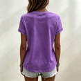 thumbnail image 3 of Womens Alzheimer'S Awareness Floral & Hummingbird Print Tops Purple Ribbon Short Sleeve Alzheimer'S Awareness Support Crew Neck T Shirts For Women, 3 of 3