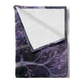 thumbnail image 2 of Tree of Life Soft Flannel Fleece Throw Blanket, Psychedelic Mysterious Nature at Night Birds and Fishes Home Artwork, Cozy Plush for Indoor and Outdoor Use, 70" x 90", Multicolor, by Ambesonne, 2 of 5