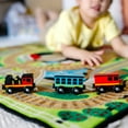 thumbnail image 6 of Melissa & Doug Round the Rails Train Rug With 3 Linking Wooden Train Cars  (39 x 36 inches), 6 of 10