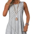 thumbnail image 4 of Kezqiaxn Sundresses for Women Fashion Striped Splicing Sleeveless Vacation Dress Trendy Summer Dresses Cute Clothes, 4 of 5
