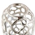 thumbnail image 6 of DecMode Silver Aluminum Metal Coral Cutout Decorative Vase, 8" x 8" x 19", 6 of 14