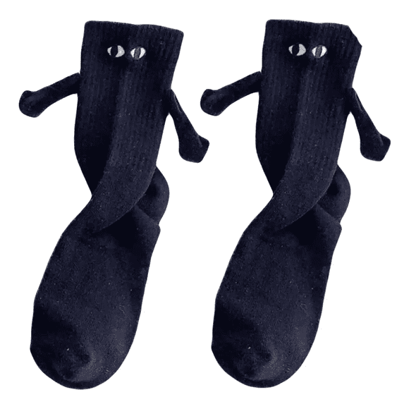 Calcetines Con Manitas Y Ojos Magneticos Para Pareja 2 Par negro