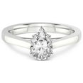 thumbnail image 3 of 4 Carat IGI Certified Pear Shape Lab Grown Diamond Engagement Ring | 14K White Gold |Shye Petal Solitaire Diamond Ring | FG-VS1-VS2 Quality Friendly Diamonds, 3 of 4