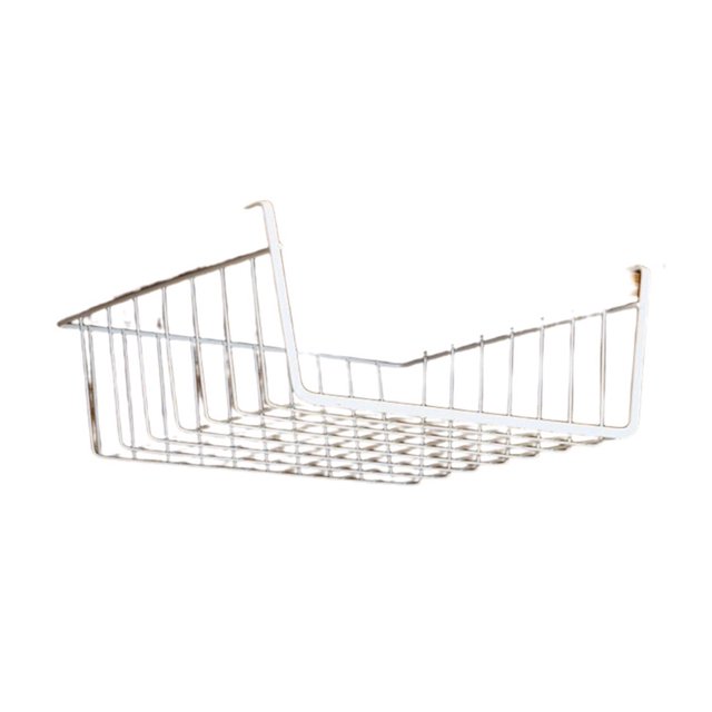 Naiovety Cesta de almacenamiento para estantería de armario, organizador de armario de malla, soporte para mesita de noche para el hogar, sala Organizadores de utensilios de cocina Blanco