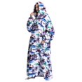 thumbnail image 3 of Manta de gran tamaño con capucha, patrón de impresión de bolsillo cálido, chaqueta de manta unisex para hombres y mujeres, tipo 3, tamaño libre, 3 of 6