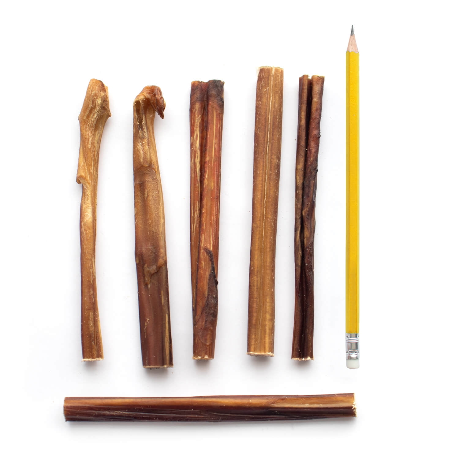 Supercan 6-inch Junior Bully Sticks for Small Dogs 15-Pack, 100% Natural Dog Chews Ideal for Small Breeds and Puppies. Non-GMOs Grass Fed Long Lasting Dental Chews