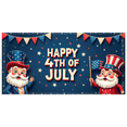 thumbnail image 3 of Cartoon Patriotic Banner Happy 4th of July Decorative Design Stars Stripes Celebration Banner for Independence Day Party Outdoor Decoration Holiday Event, 3 of 8