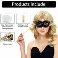 thumbnail image 5 of Event & party supplies,30 Pieces Black Golden Photo Booth Props For Birthday Wedding New Year Mix Of Hats Lipstick Tie Crowns And More Funny Selfie Props, 5 of 8