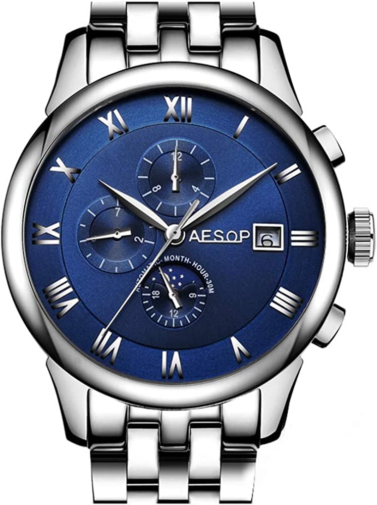 AESOP Men Moon Phase Automatic Watch with Steel or Nigeria Ubuy