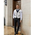 thumbnail image 5 of COOFANDY Mens Christmas Suit Vest Men's V-Neck Sleeveless Slim Fit Formal Jacket Suit Vest Business Dress Vests Casual Wedding Waistcoat, 5 of 11
