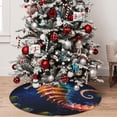 thumbnail image 5 of Yiaed Yellow Fish Seahorse Print Christmas Tree Skirt , Tree SkirtsTree Mat for Christmas Winter Holiday Indoor Decorations-30", 5 of 7
