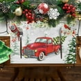 thumbnail image 3 of 4PCS Christmas Cotton and Linen Placemats,Christmas Decorations, for Wedding Party Holiday Kitchen Dining Room Daily Decor, 3 of 5