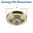 thumbnail image 4 of Aspen Creative 21513-21 Traditional Fixture Canopy Kit, 5" Diameter with Loop, 7/16" Center Hole, Antique Brass, 1 Sets/Pack, 4 of 5