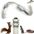 thumbnail image 4 of Hyasfey 1 Set Anti-Rat Spikes Stainless Steel Bird Deterrent Spikes with Ties Spiked Squirrel Baffle for Pigeons Cats Control on Trees Fences Bird Feeders Pole Roofs Balconies, 4 of 7