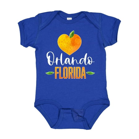 

Inktastic Orlando Florida Orange in Heart Gift Baby Boy or Baby Girl Bodysuit