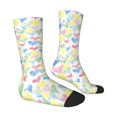 thumbnail image 4 of Yiaed Hand Drawn Colored Hearts Print Great elasticity Crew Socks Sports socks for Men and Women, 4 of 5